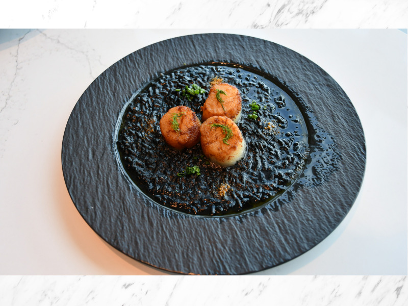 관자 먹물 리조또